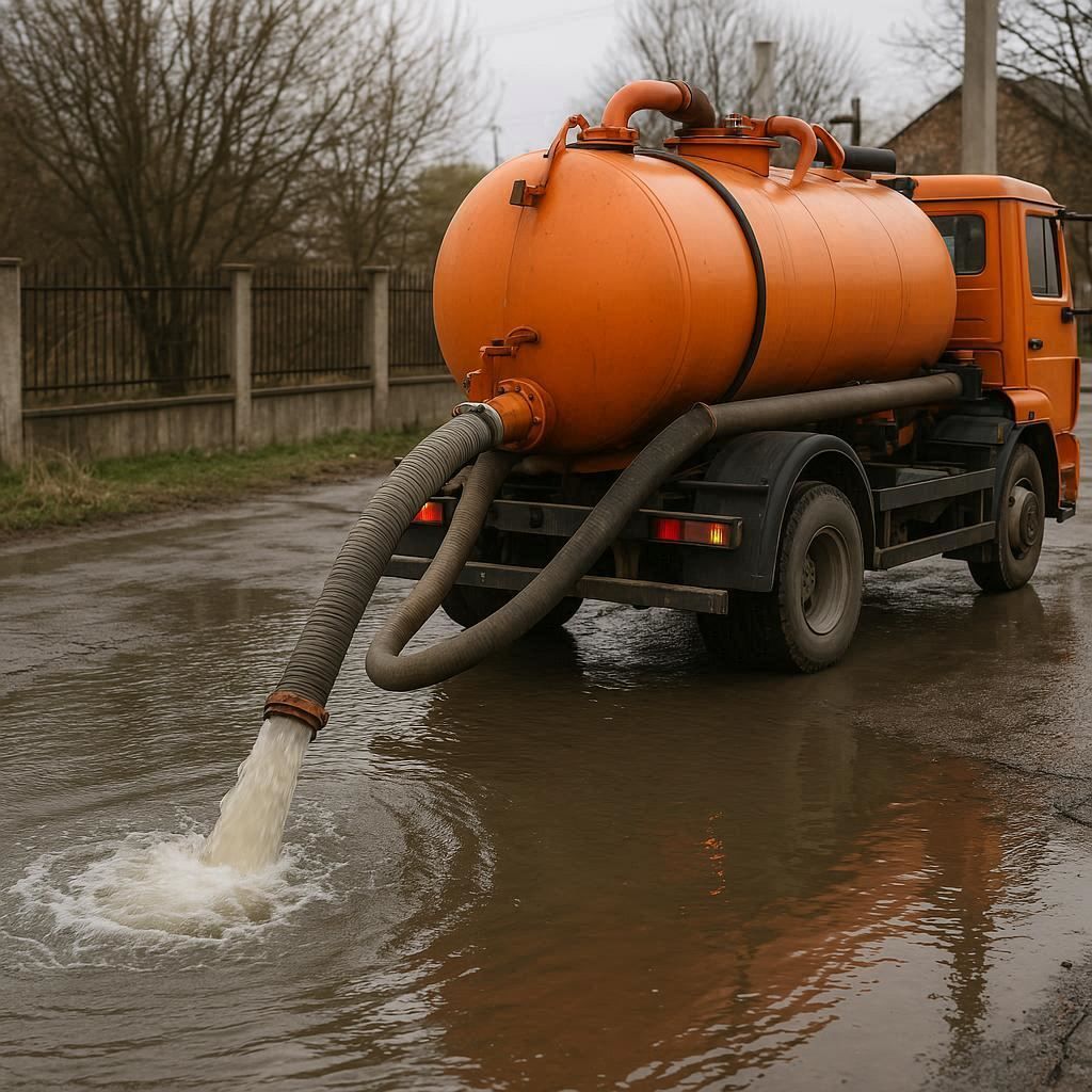 Откачка воды в Любанье